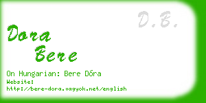 dora bere business card